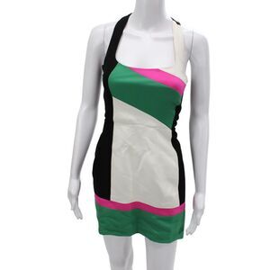 Dsquared2 Women Mini Dress Black Scoop Neck Sleeveless Zip Knee Length Size 38